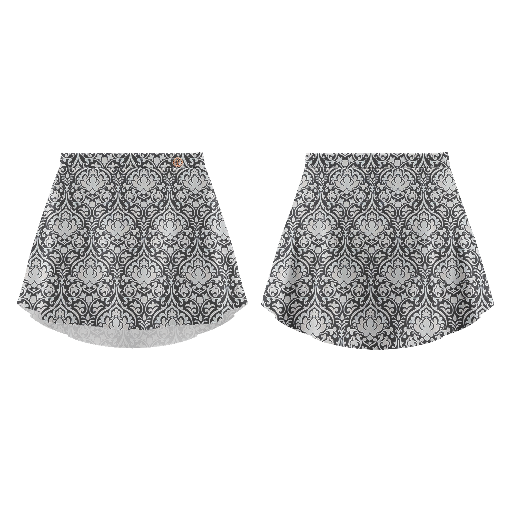 PATTERNED SKIRT EBONY LOTUS
