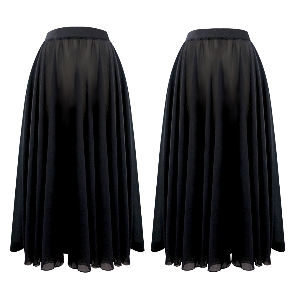 VELVET CHIFFON LONG SKIRT