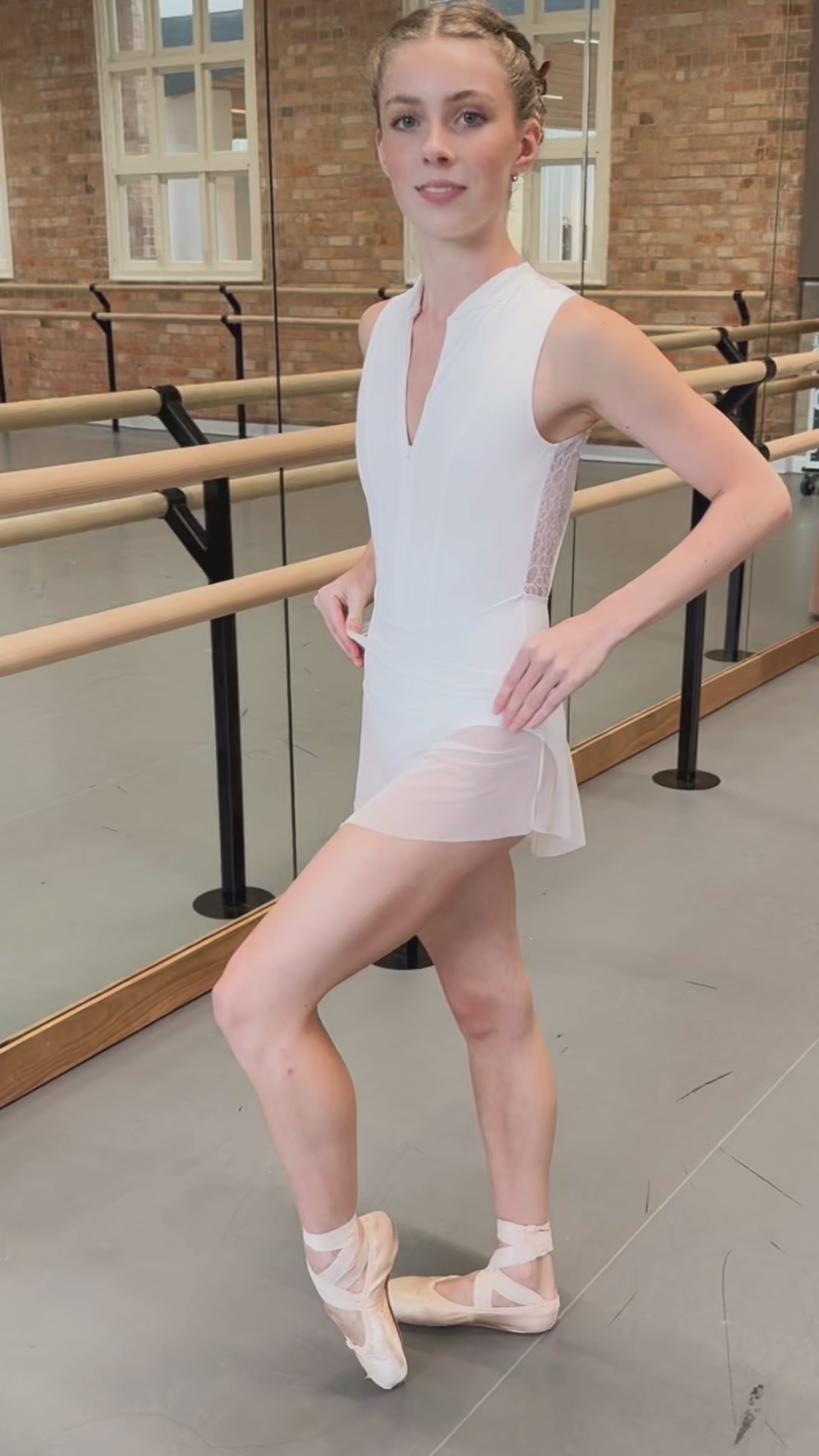 MESH SKIRT WHITE – DANSE DE PARIS
