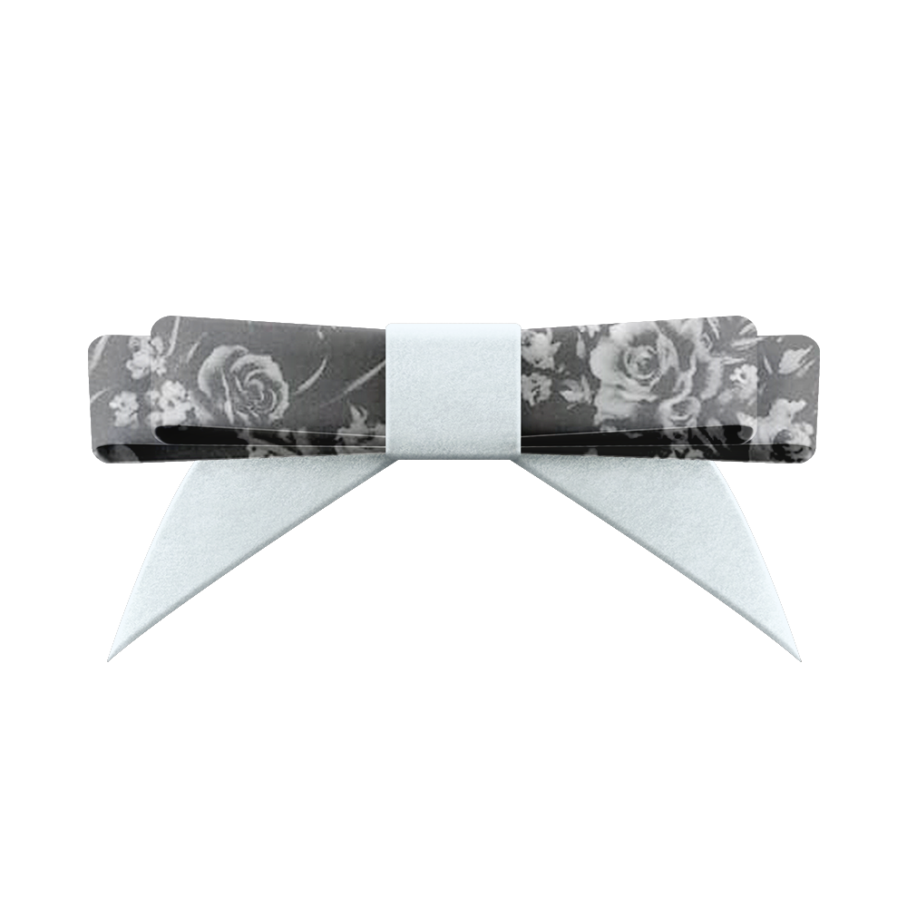 PATTERNED BOW DOVE GREY