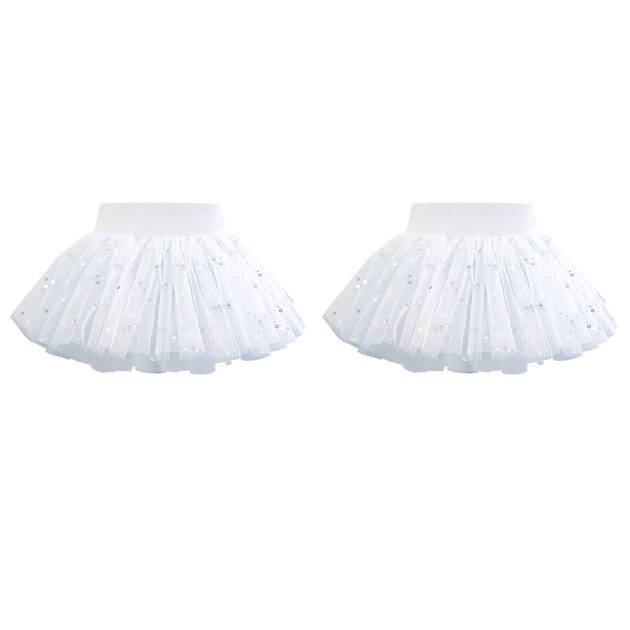 White sparkle tutu skirt best sale