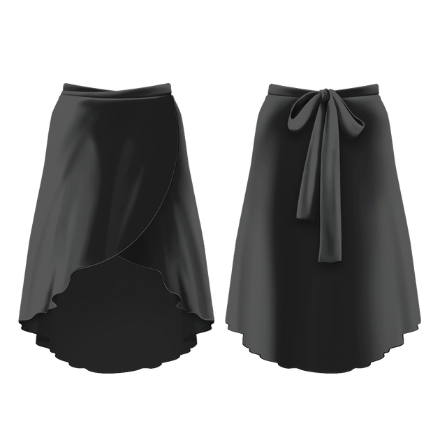 White chiffon wrap sales skirt