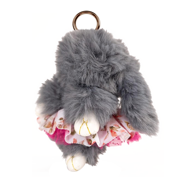 BUNNY KEYCHAIN GREY NUTCRACKER 23