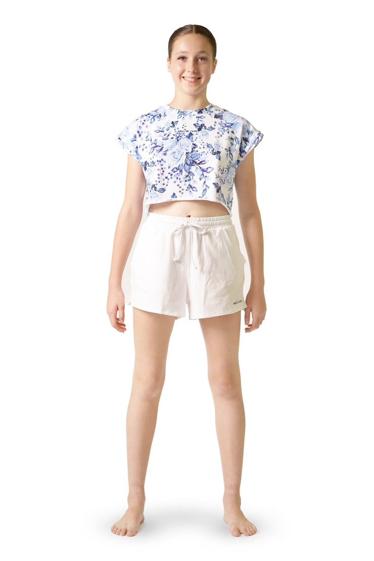 CROPPED T-SHIRT BLUE