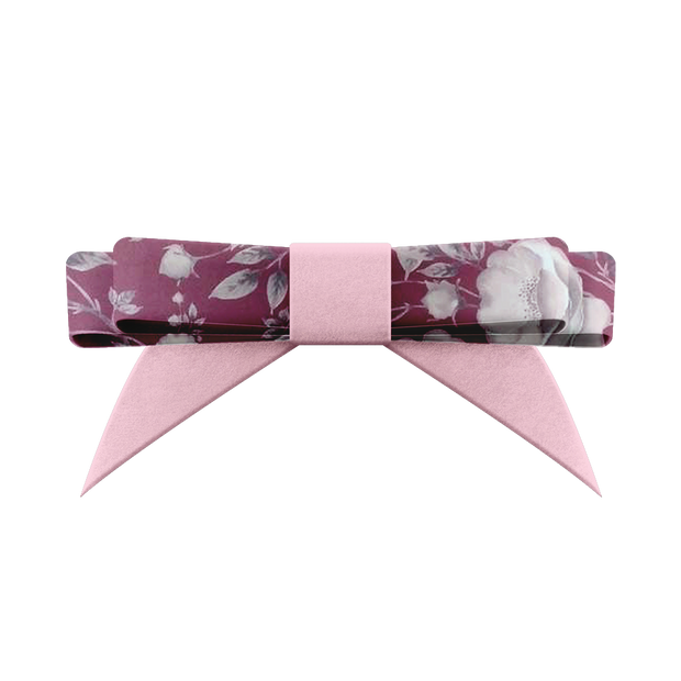 PATTERNED BOW DUSTY ROSE