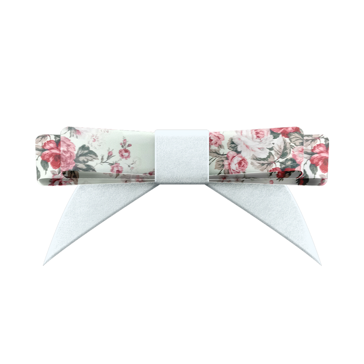 PATTERNED BOW ROSE ROUGE