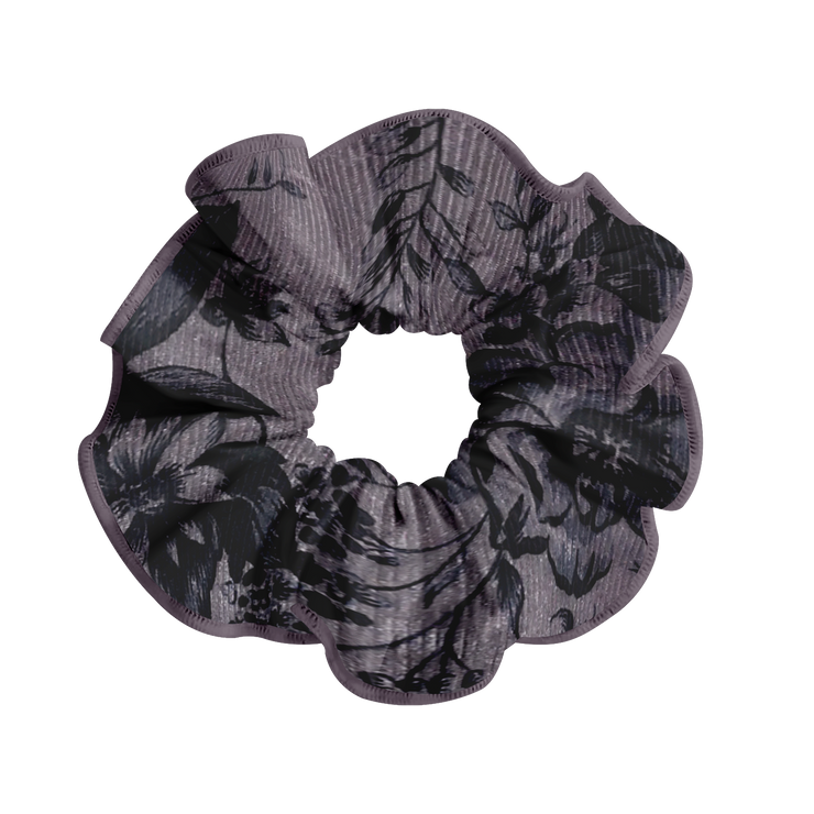 VELOUR SCRUNCHIE VINTAGE PLUM