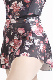 PATTERNED SKIRT CERISE