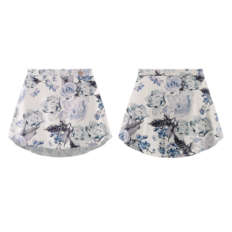 PATTERNED SKIRT BLEUET