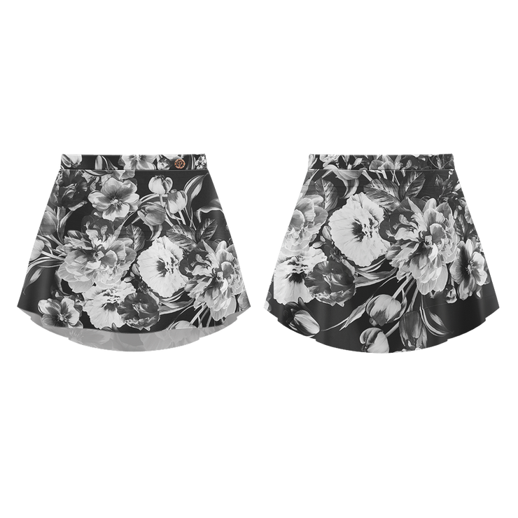 PATTERNED SKIRT NOIR BLANC