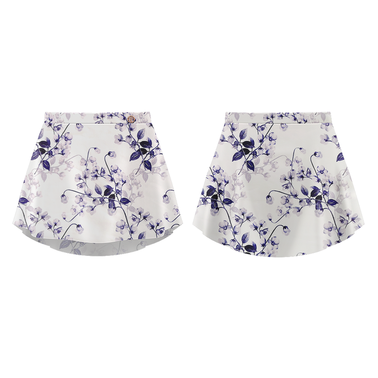 PATTERNED SKIRT INDIGO