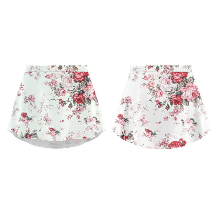 PATTERNED SKIRT ROSE ROUGE