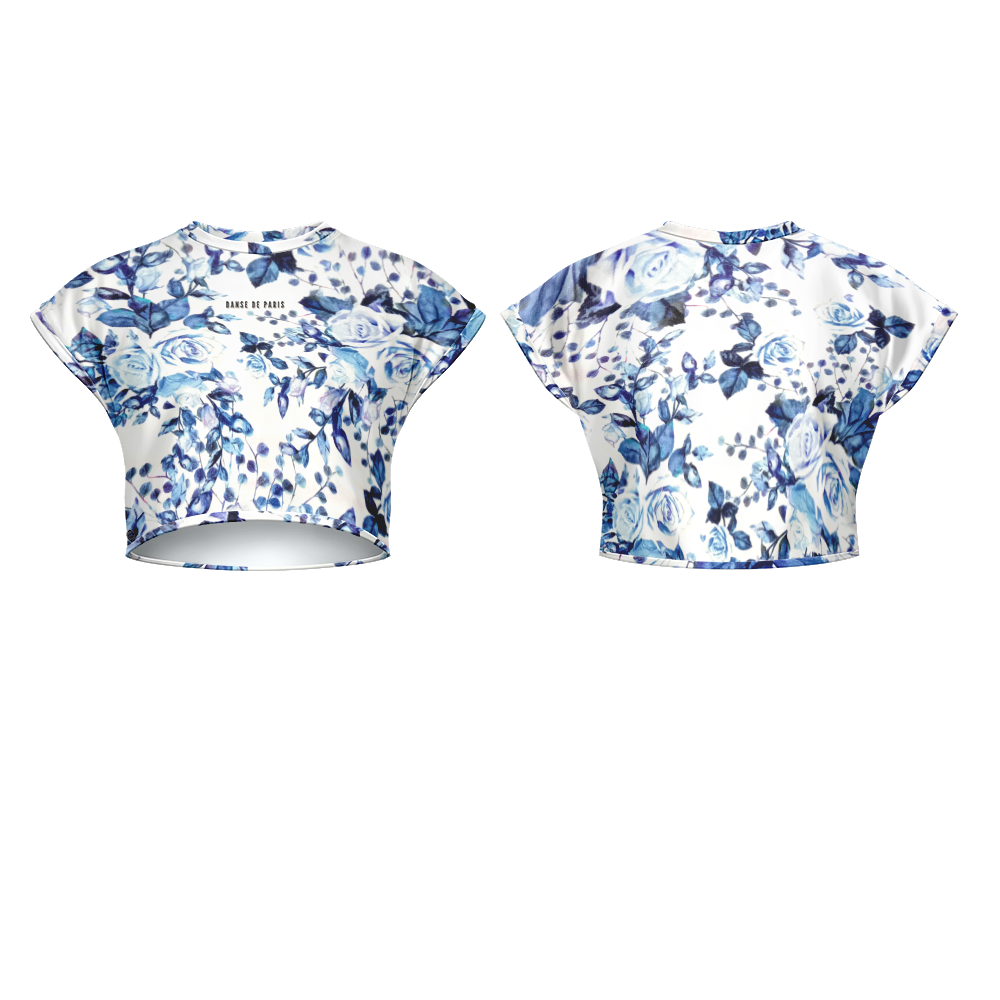 CROPPED T-SHIRT BLUE - DANSE DE PARIS