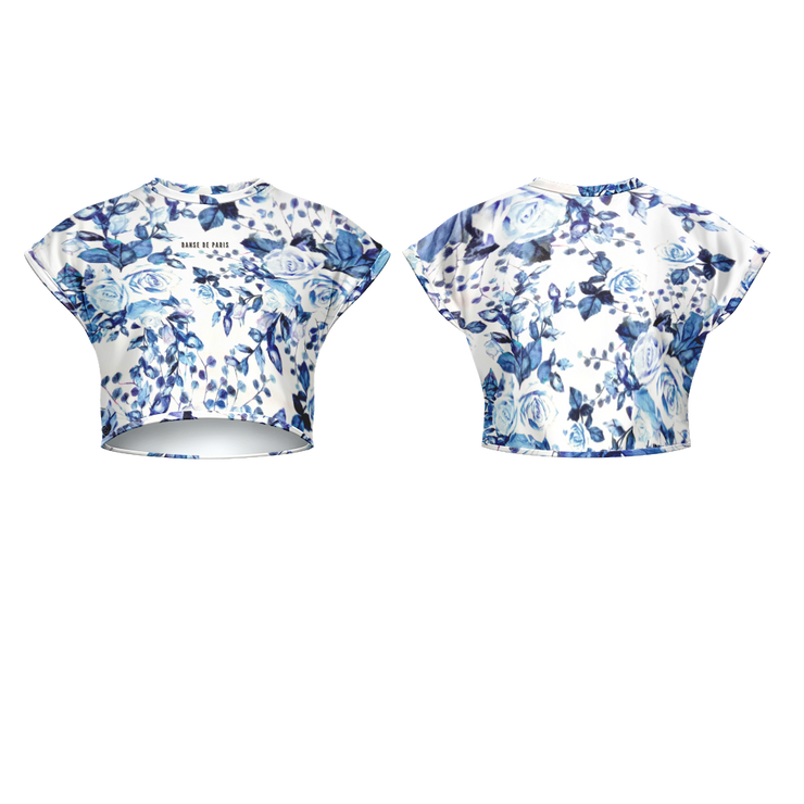 CROPPED T-SHIRT BLUE