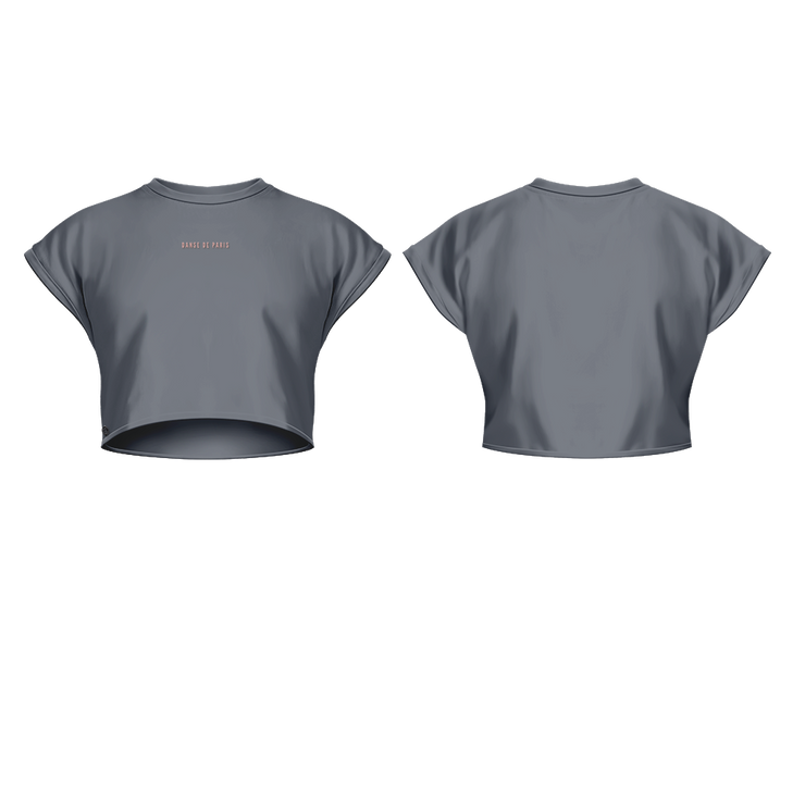 CROPPED T-SHIRT GREY